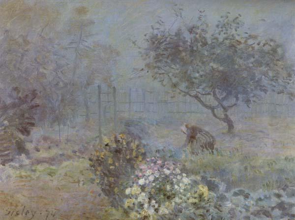 Alfred Sisley Foggy Morning,Voisins France oil painting art